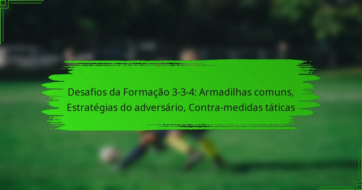 Desafios da Formação 3-3-4: Armadilhas comuns, Estratégias do adversário, Contra-medidas táticas
